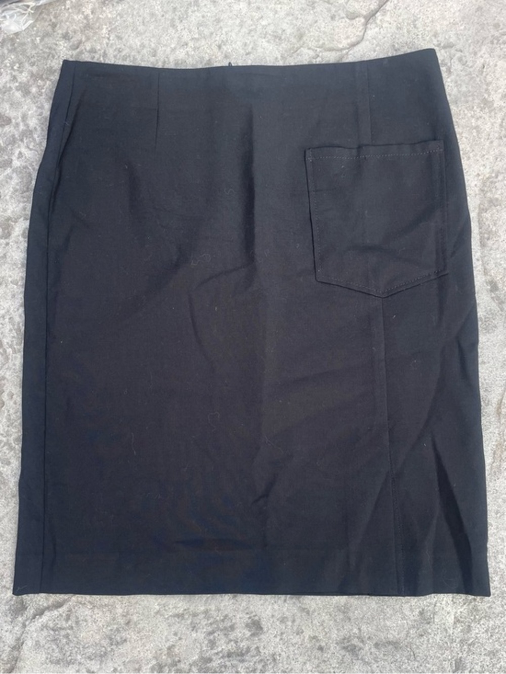 Acne Black Pencil Skirt with Front Patch Pocket